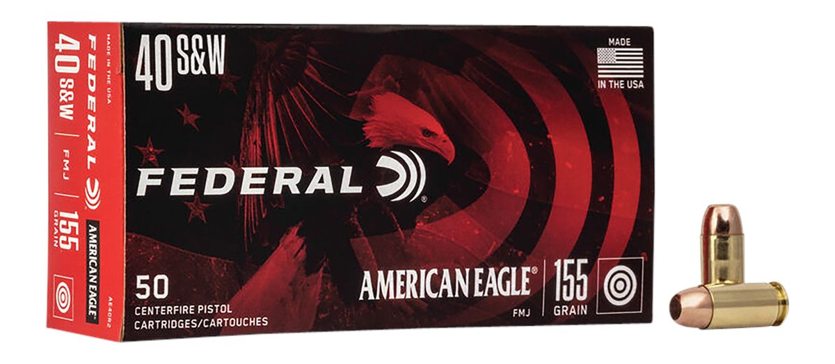 Federal AE40R2 American Eagle Handgun 40S W 155gr Full Metal Jacket 50 Per