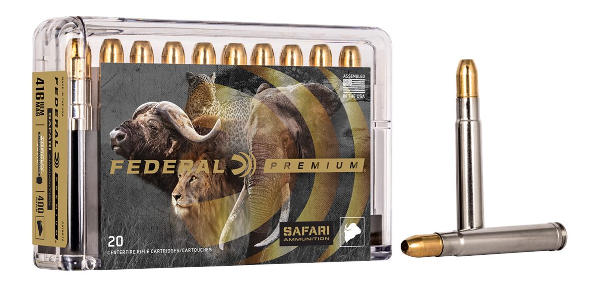 Federal Cartridge P416RT2 Premium Safari Cape-Shok 416 RemMag 400gr Trophy view 2