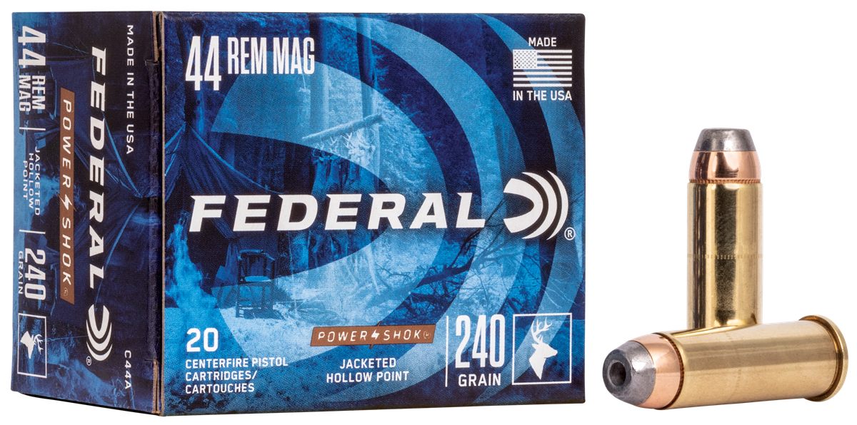 Federal C44A Power-Shok Handgun 44 RemMag 240gr Jacketed Hollow Point 20 Pe