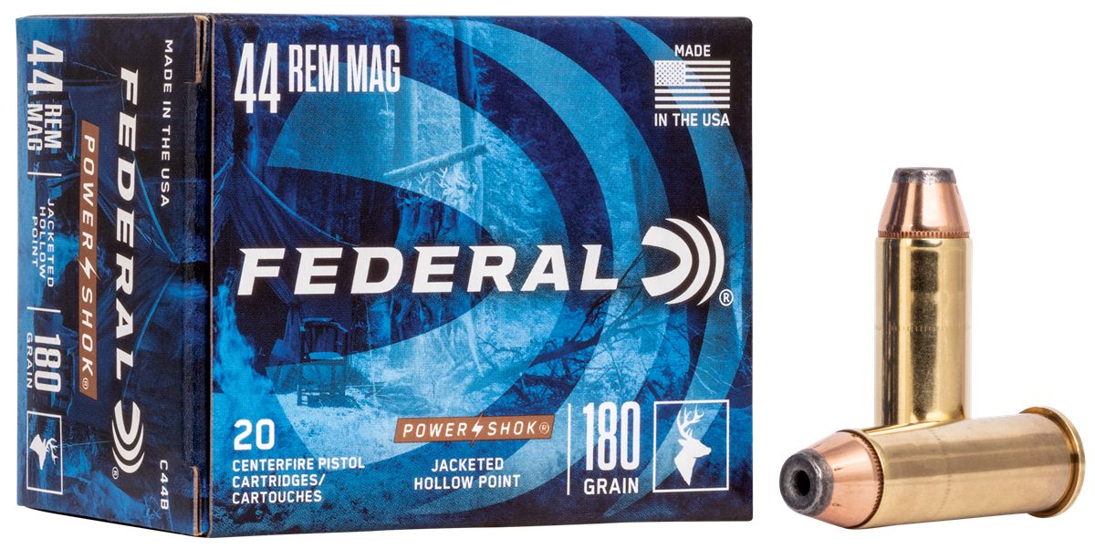 Federal C44B Power-Shok Handgun 44 RemMag 180gr Jacketed Hollow Point 20 Pe