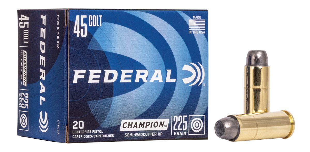Federal Cartridge C45LCA Champion Training 45 Colt 225gr Semi Wadcutter Hol