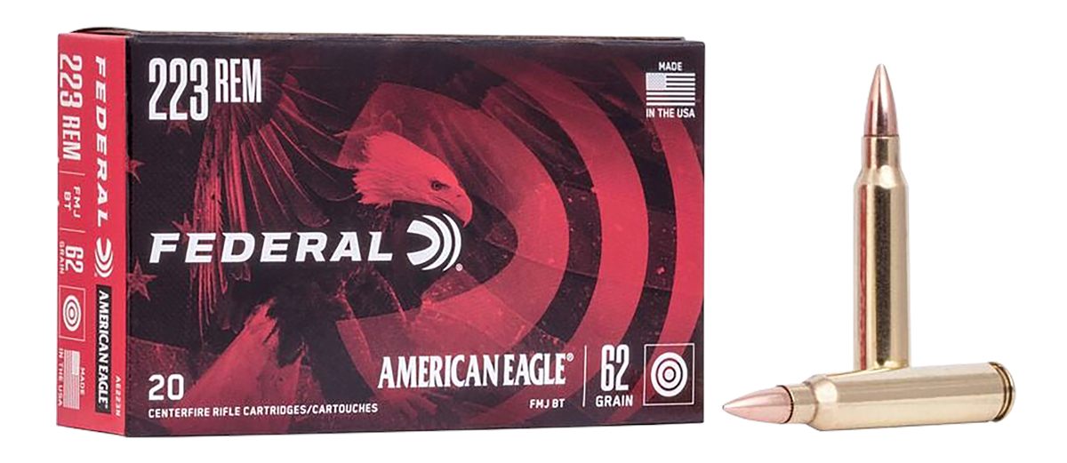 Federal AE223N American Eagle Rifle 223 Rem 62gr Full Metal Jacket Boat Tai