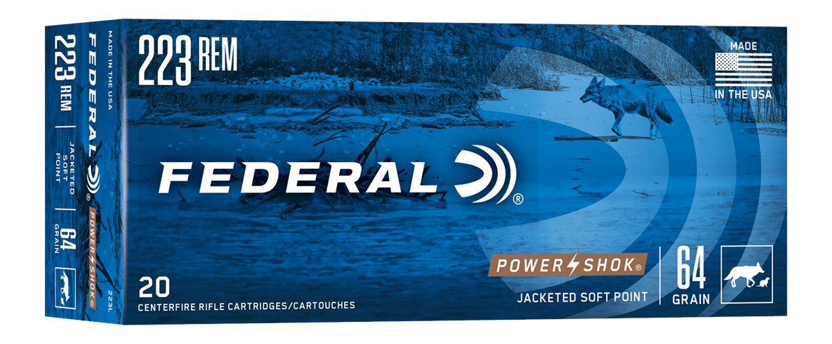 Federal 223L Power-Shok 223 Rem 64gr Jacketed Soft Point 20 Per Box/10 Case