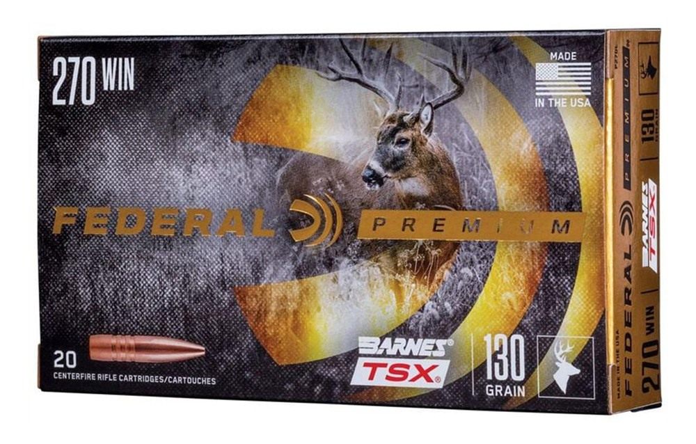 Federal Cartridge Premium Triple-Shock X Rifle Ammunition .270 Win 130 gr H