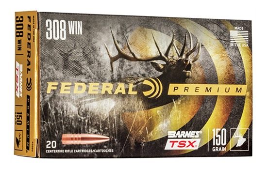 Federal Ammo Barnes TSX Rifle Ammunition .308 Win 150gr PT 2820 fps 20/ct view 2