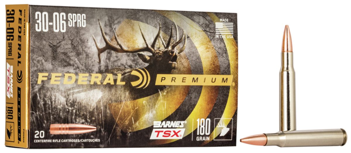 Federal P3006AE Premium 30-06 Springfield 180gr Barnes TSX 20 Per Box/10 Ca