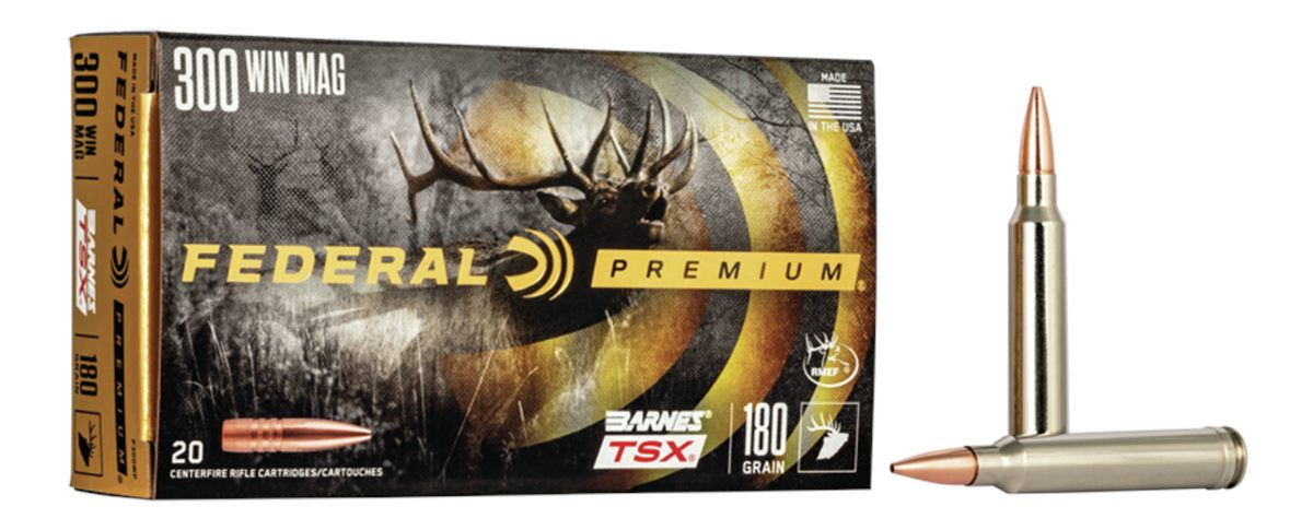 Federal P300WP Premium 300 Win Mag 180 Gr 2960 Fps Barnes TSX 20 Bx/10 Cs