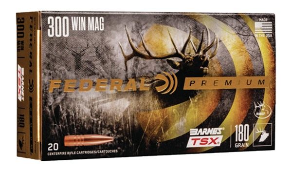 Federal P300WP Premium 300 Win Mag 180 Gr 2960 Fps Barnes TSX 20 Bx/10 Cs view 2