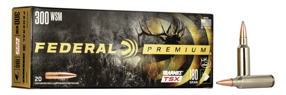 Federal P300WSMF Premium 300WSM 180gr Barnes TSX 20 Per Box/10 Case