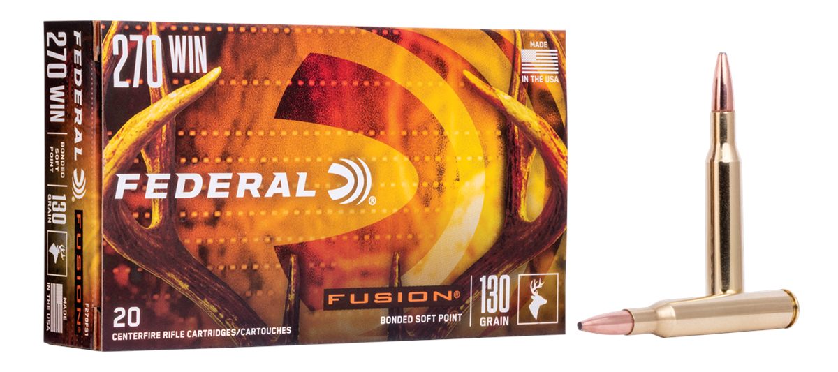 Federal F270FS1 Fusion 270 Win 130gr Bonded Soft Point 20 Per Box/10 Case