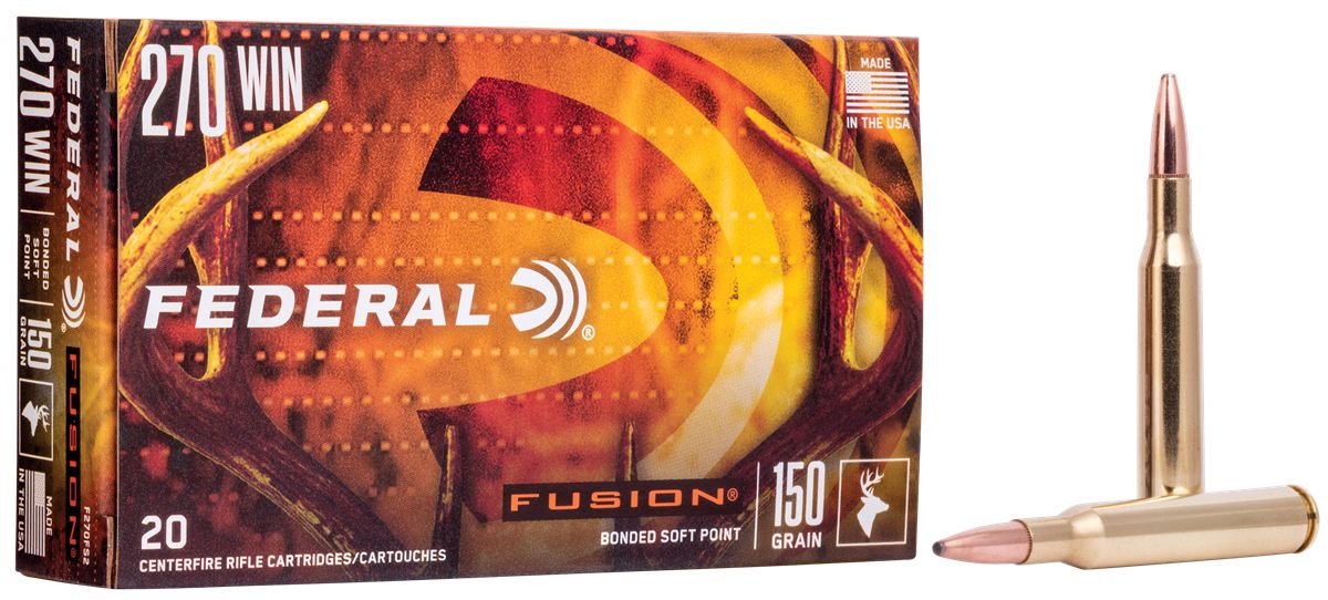 Federal F270FS2 Fusion 270 Win 150gr Bonded Soft Point 20 Per Box/10 Case