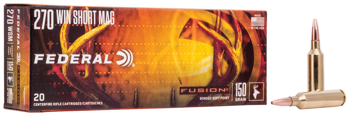 Federal F270WSMFS1 Fusion 270WSM 150gr Bonded Soft Point 20 Per Box/10 Case
