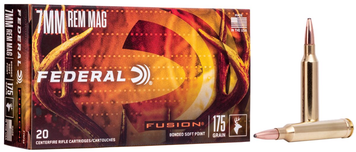 Federal Ammo Fusion Rifle Ammunition 7mm Rem Mag 175 gr Btsp 2760 fps - 20/