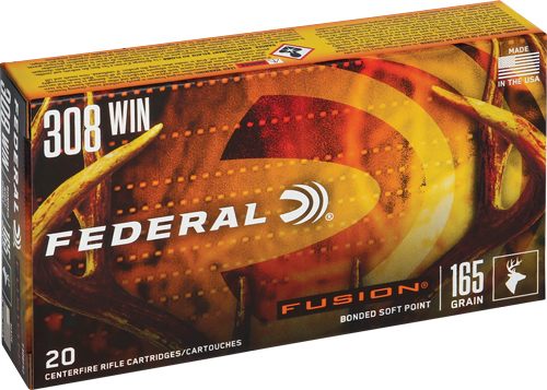 Federal Cartridge F308FS2 Fusion 308 Win 165gr Bonded Soft Point 20 Per Box view 2