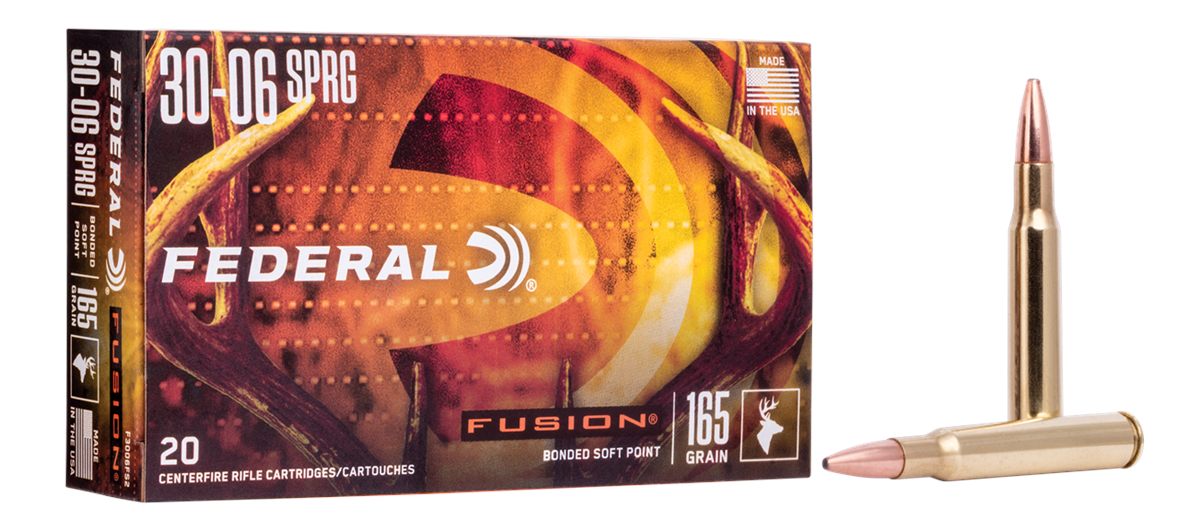 Federal F3006FS2 Fusion 30-06 Springfield 165gr Bonded Soft Point 20 Per Bo