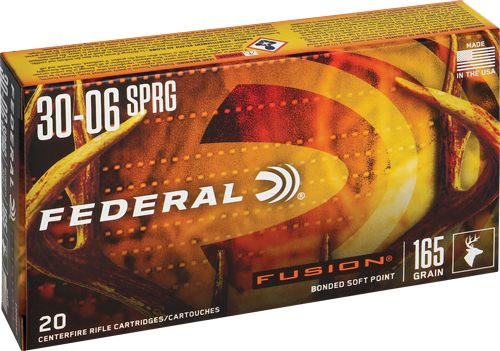 Federal F3006FS2 Fusion 30-06 Springfield 165gr Bonded Soft Point 20 Per Bo view 4