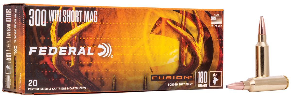 Federal F300WSMFS2 Fusion 300WSM 180gr Bonded Soft Point 20 Per Box/10 Case