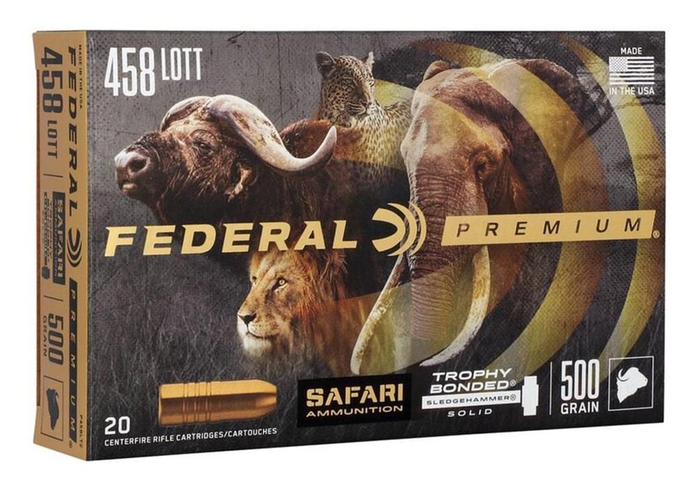 Federal Cartridge Premium Cape-Shok Rifle Ammunition .458 Lott 500 gr Tbss view 2