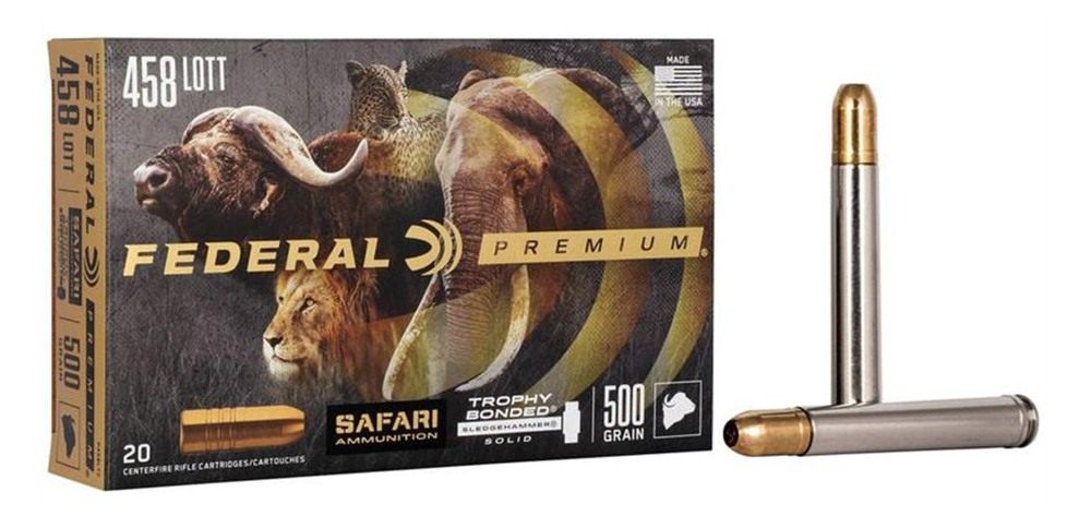 Federal Cartridge Premium Cape-Shok Rifle Ammunition .458 Lott 500 gr Tbss view 3