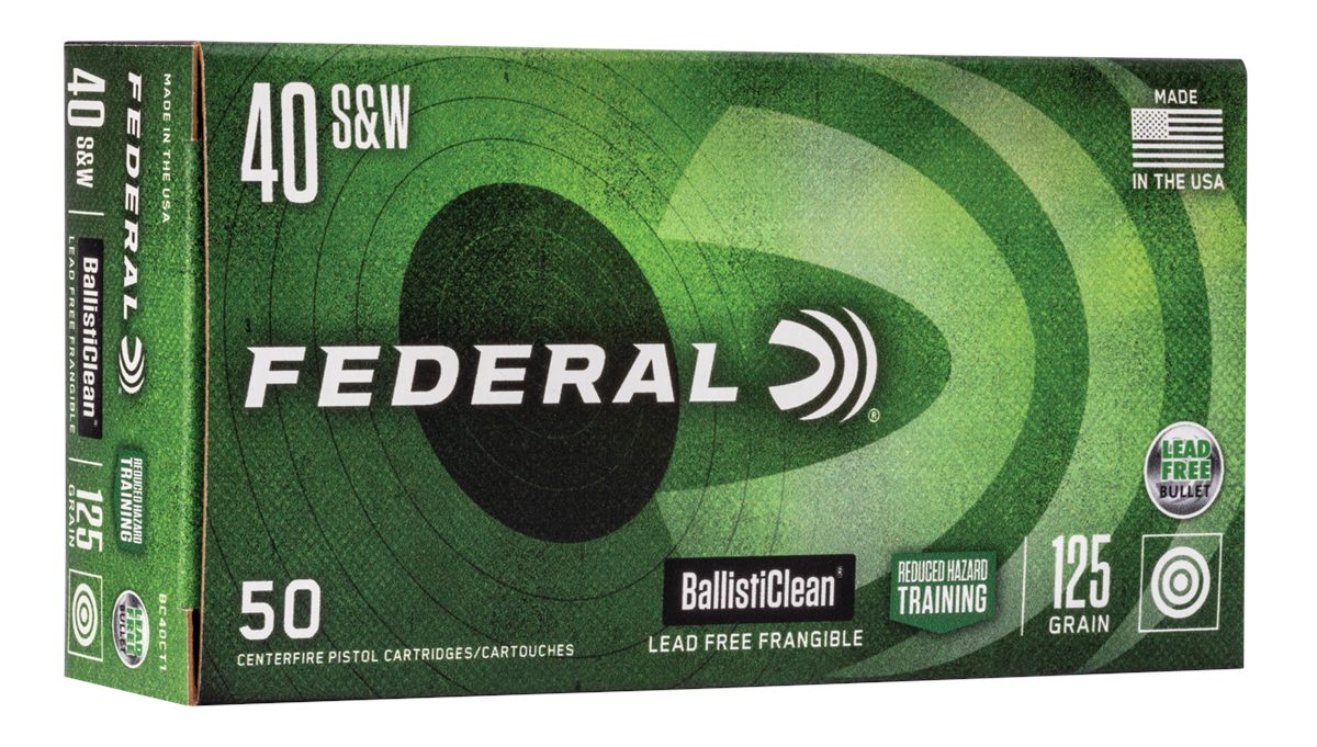 Federal BC40CT1 BallistiClean Reduced Hazard Training 40S W 125gr Lead Free