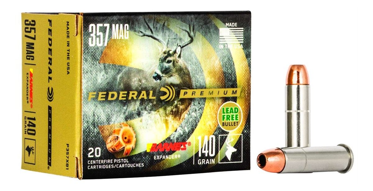 Federal Ammo Premium Vital-Shok Handgun Ammunition .357 Mag 140 gr BXP 1400