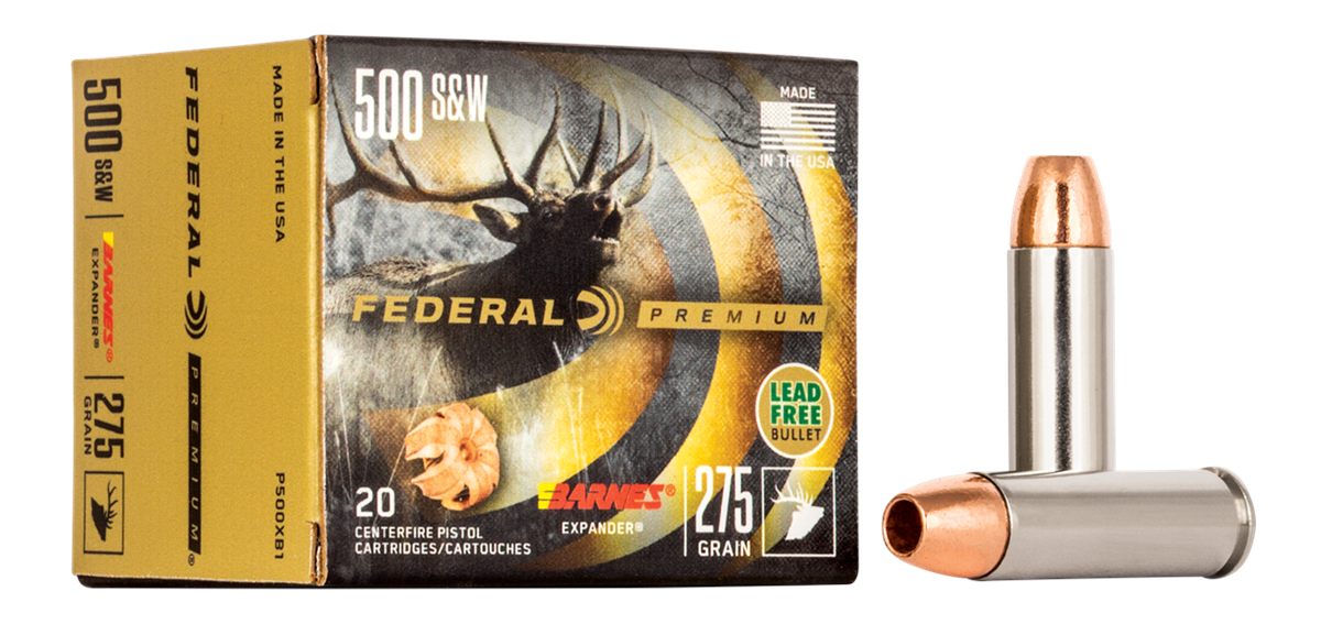Federal Cartridge Premium Vital-Shok Handgun Ammunition .500 S W 275 gr BXP