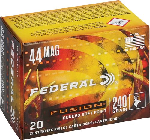 Federal F44SF1 Fusion Handgun 44 RemMag 240gr Soft Point 20 Per Box/10 Case view 2
