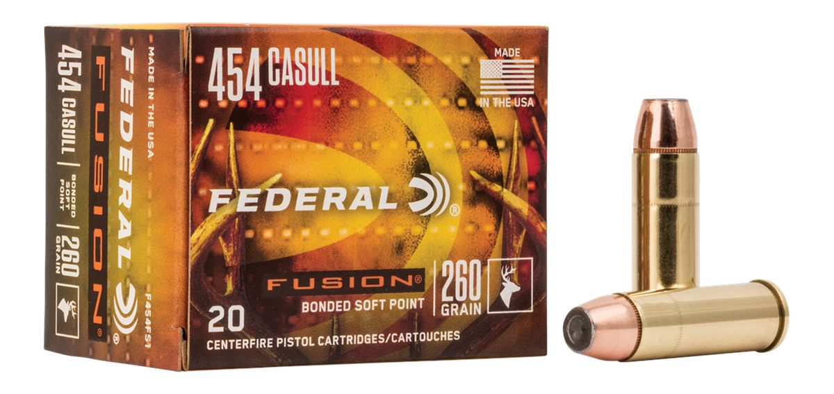 Federal Cartridge F454FS1 Fusion Handgun 454 Casull 260gr Soft Point 20 Per