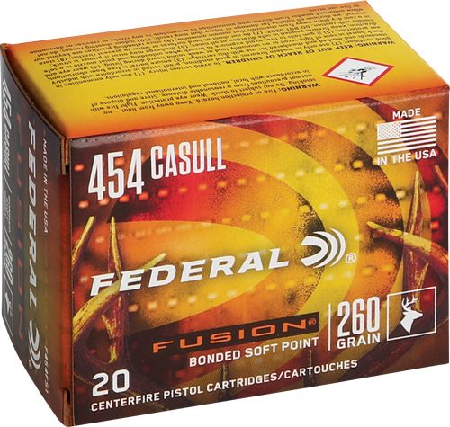Federal Cartridge F454FS1 Fusion Handgun 454 Casull 260gr Soft Point 20 Per view 2
