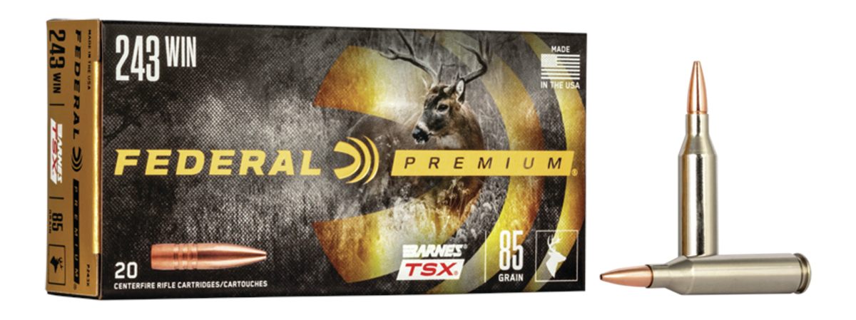 Federal Barnes TSX Rifle Ammunition .243 Win 85gr 3200 fps 20/ct