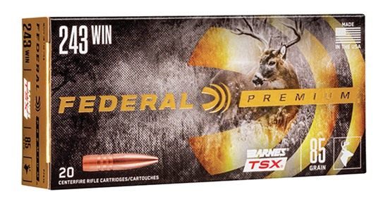Federal Barnes TSX Rifle Ammunition .243 Win 85gr 3200 fps 20/ct view 2