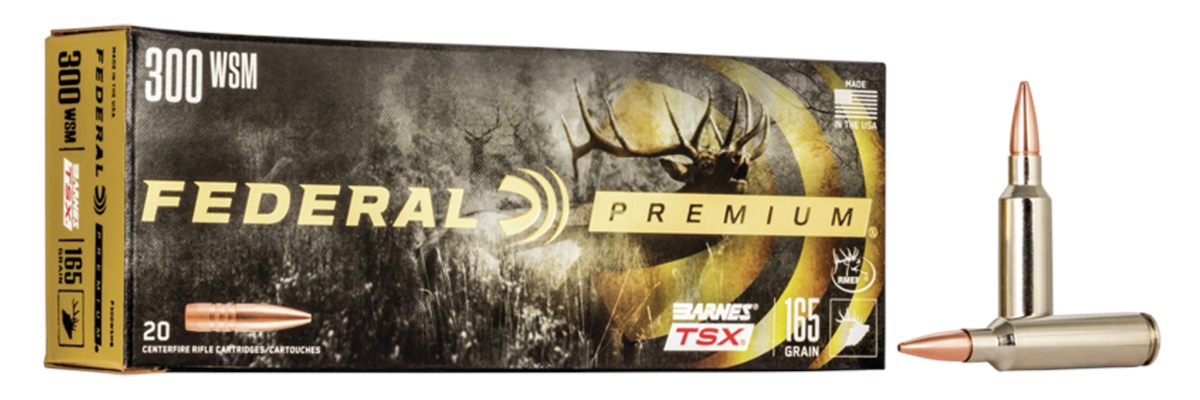 Federal P300WSMG Premium 300WSM 165gr Barnes TSX 20 Per Box/10 Case