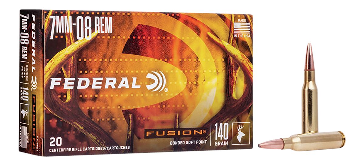 Federal F708FS1 Fusion 7mm-08 Rem 140gr Bonded Soft Point 20 Per Box/10 Cas
