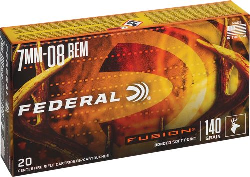 Federal F708FS1 Fusion 7mm-08 Rem 140gr Bonded Soft Point 20 Per Box/10 Cas view 3