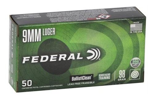 Federal Cartridge BallistiClean Handgun Ammunition 9mm Luger 98gr LF Frangi