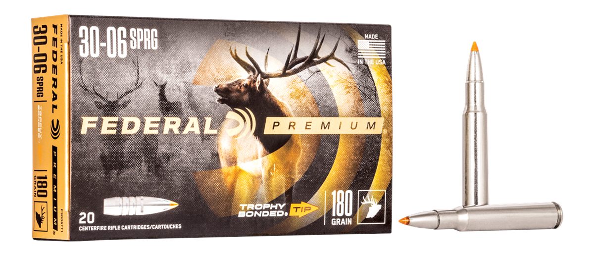Federal P3006TT1 Premium 30-06 Springfield 180gr Trophy Bonded Tip 20 Per B