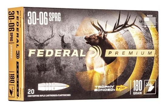 Federal P3006TT1 Premium 30-06 Springfield 180gr Trophy Bonded Tip 20 Per B view 2