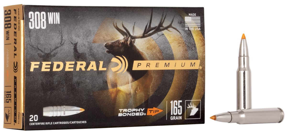 Federal Cartridge Premium Vital-Shok Rifle Ammunition .308 Win 165 gr TBT 2