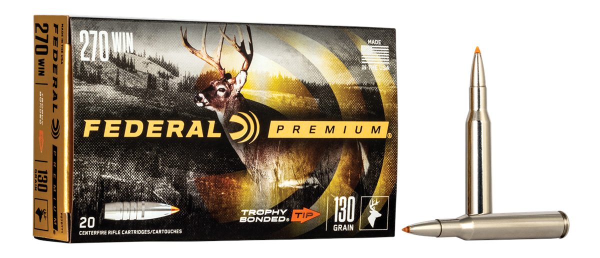 Federal Premium Vital-Shok Rifle Ammunition .270 Win 130 gr TBT 3060 fps