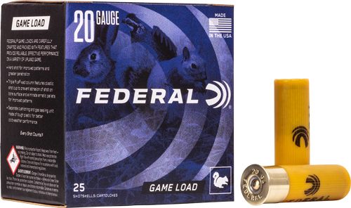 Federal Game Load 20GA 2.75in 7/8OZ 6 1210FPS 250RD Case