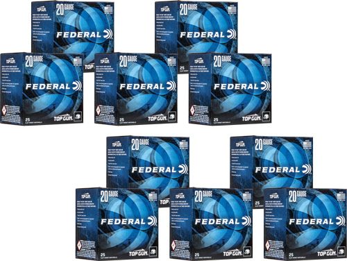 Federal TOP GUN 20GA 7/8OZ 7.5 1210FPS 250RD Case LOT