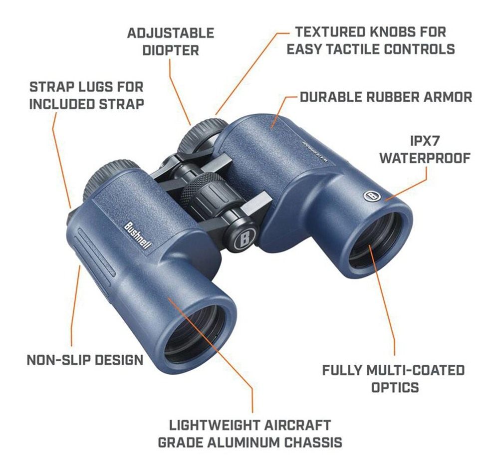 Bushnell H2O Binoculars 10x42 Blue view 2