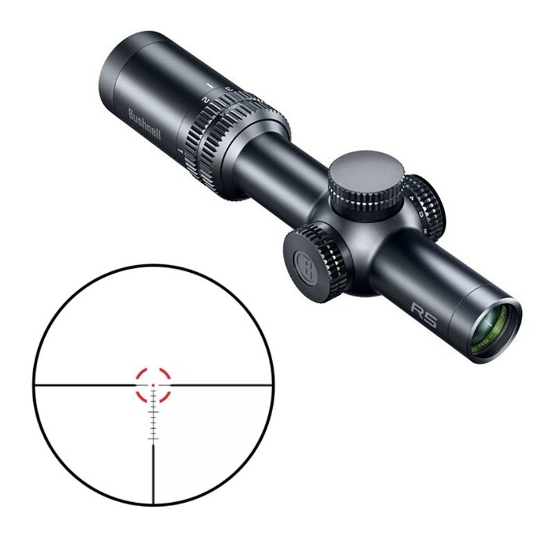 Bushnell R5-1624S26 Black 1-6x 24mm 30mm Tube Illuminated DD2-QA Reticle view 2