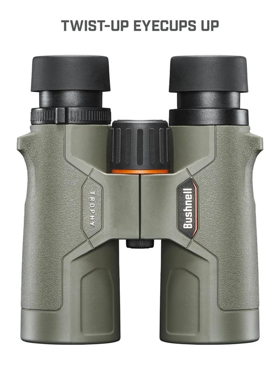 Bushnell Trophy Binocular 10x42mm BaK-4 Roof Prism Bone Collector Green view 5
