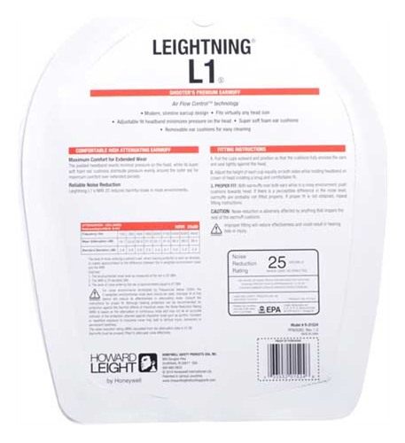 Howard Leight by Honeywell L1 Shooting Earmuff (R-01524),Light Gray view 4