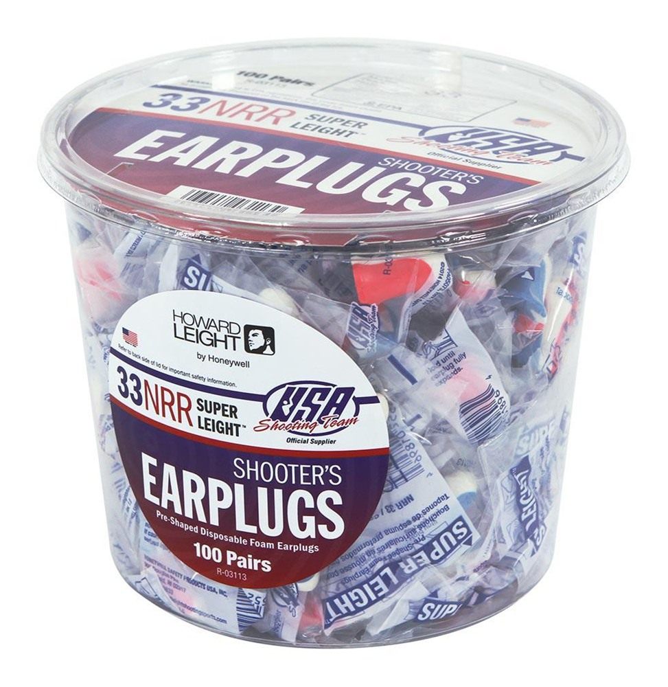 Howard Leight by Honeywell Super USA Disposable Foam Shooting Earplugs, 100 view 2