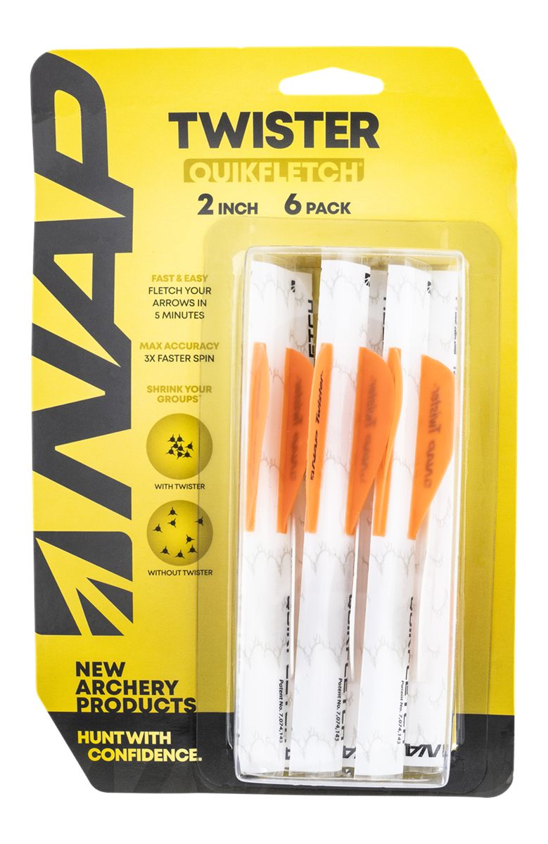 New Archery Products Quikfletch Twister 2in 3-Vane Stabilizing Fletching view 2