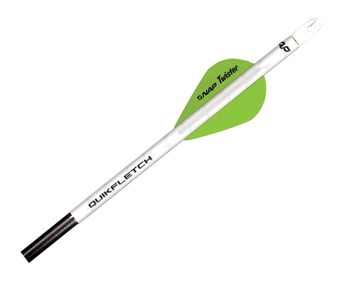 New Archery Products Quikfletch Twister 2in 3-Vane Stabilizing Fletching