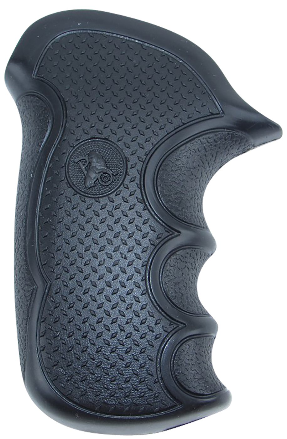 Pachmayr 02475 Diamond Pro Grip Checkering Black Rubber with Finger Grooves