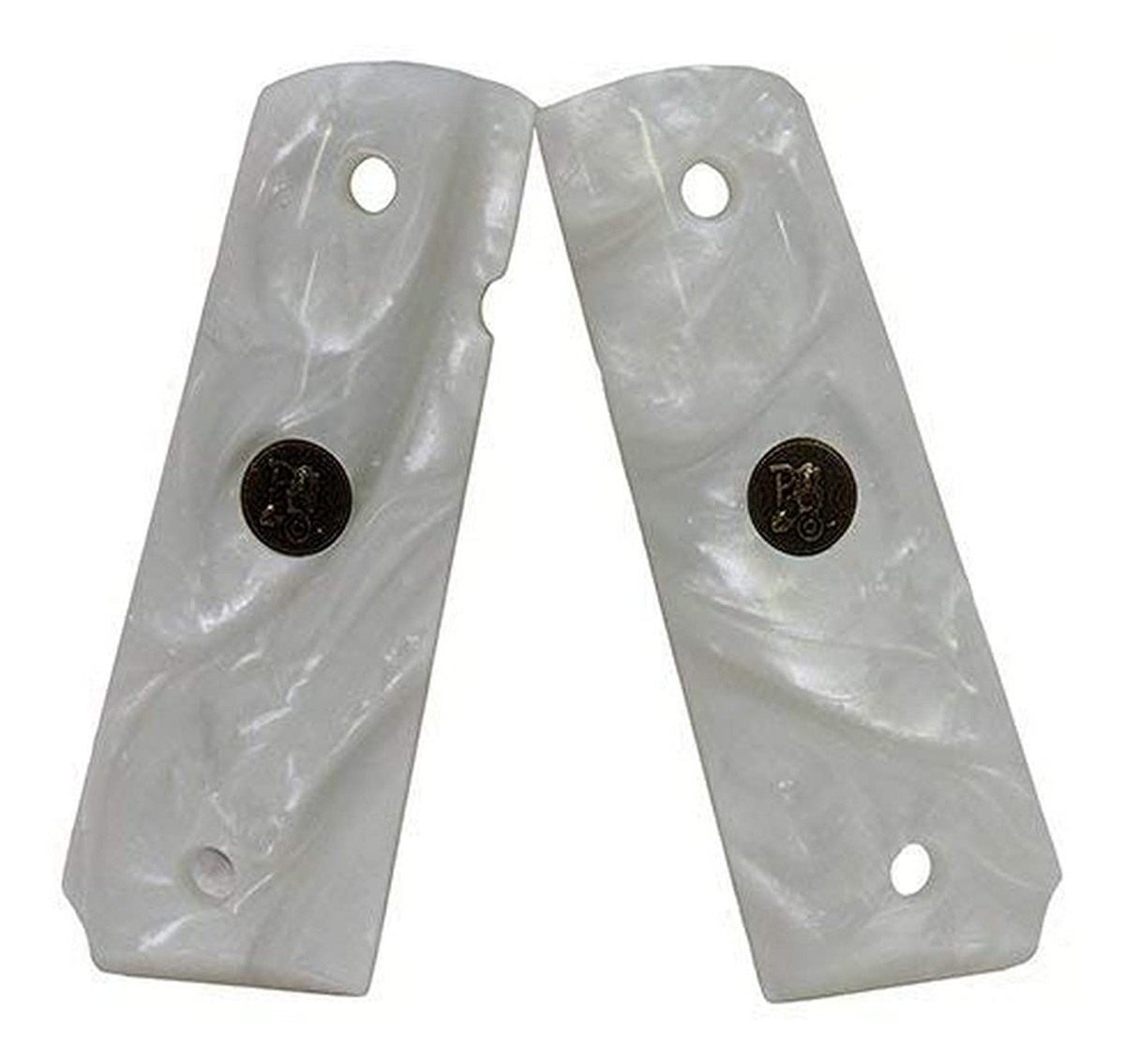 Pachmayr 62001 1911 Grips, White Pearl, Smooth view 2
